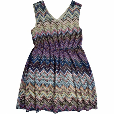 Pre-owned Dry Lake Mid-length Dress In Multicolour