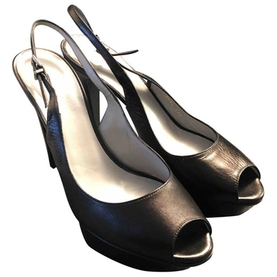 Pre-owned Sergio Rossi Leather Heels In Black