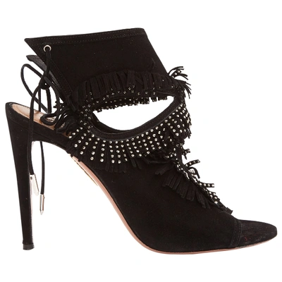 Pre-owned Aquazzura Sandals In Black