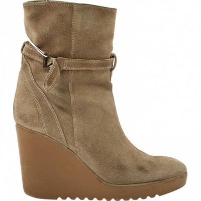 Pre-owned Chloé Ankle Boots In Green