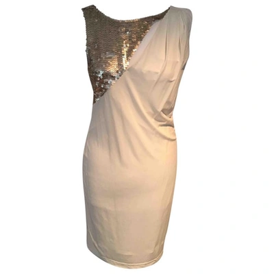 Pre-owned Pinko Mid-length Dress In Ecru