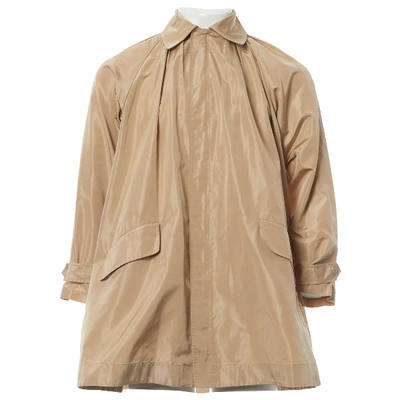 Pre-owned Ralph Lauren Silk Trench Coat In Beige