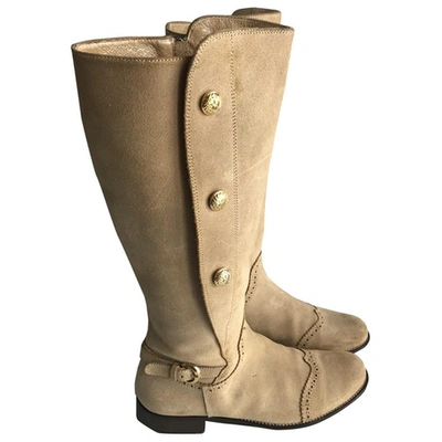 Pre-owned Ermanno Scervino Boots In Beige