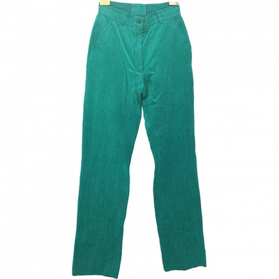 Pre-owned Colmar Straight Pants In Green