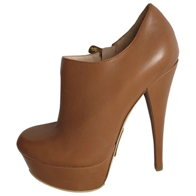 Pre-owned Alejandro Ingelmo Camel Leather Heels