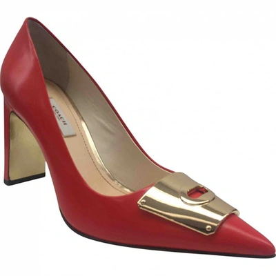Pre-owned Coach Leather Heels In Red