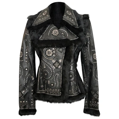 Pre-owned Oscar De La Renta Black Leather Jackets