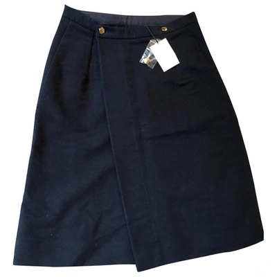 Pre-owned Atlantique Ascoli Navy Cotton Skirt