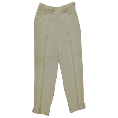 Pre-owned Moschino Straight Pants In Yellow
