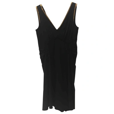 Pre-owned Prada Silk Mid-length Dress In Black