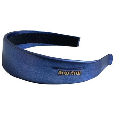 Pre-owned Miu Miu Blue Hat