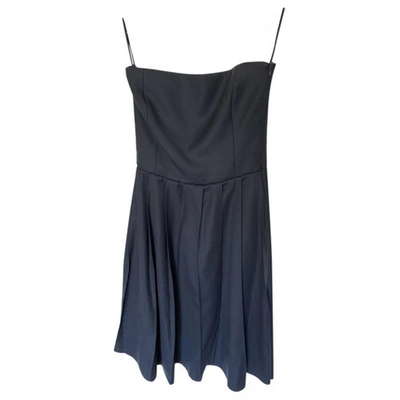 Pre-owned Emporio Armani Wool Mid-length Dress In Blue