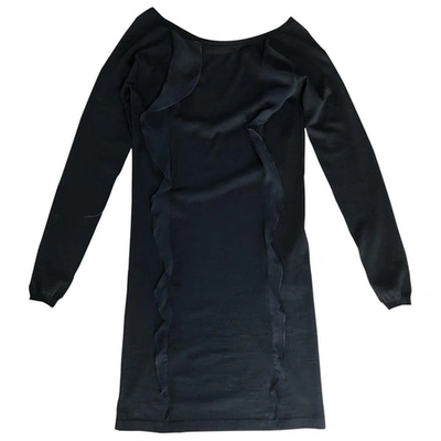 Pre-owned Emilio Pucci Wool Mini Dress In Black