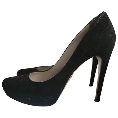 Pre-owned Prada Heels In Black