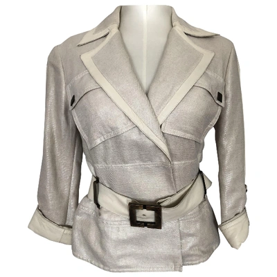 Pre-owned Mugler Linen Blazer In Beige