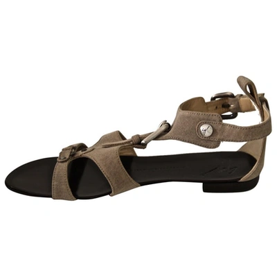 Pre-owned Giuseppe Zanotti Cloth Sandal In Beige