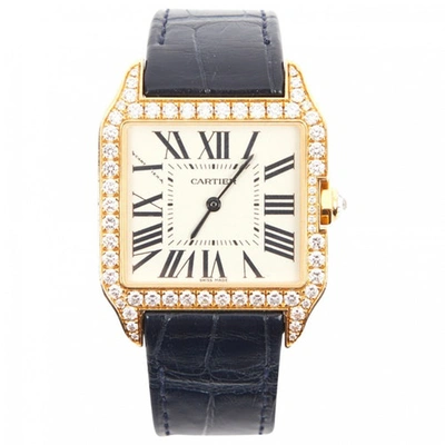 Pre-owned Cartier Santos Dumont  Yellow Yellow Gold Watch
