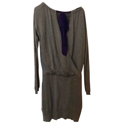Pre-owned Patrizia Pepe Silk Mid-length Dress In Grey
