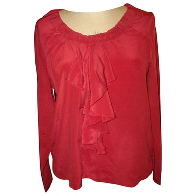 Pre-owned Stella Forest Silk Blouse In Red