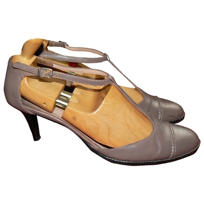 Pre-owned Atelier Mercadal Leather Heels In Grey