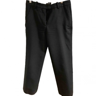 Pre-owned Isabel Marant Wool Straight Pants In Black