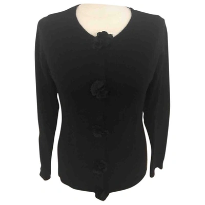 Pre-owned Milly Cashmere Cardigan In Black