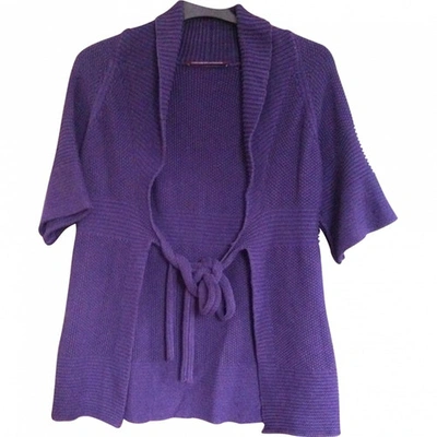 Pre-owned Comptoir Des Cotonniers Loose Knit Cardigan In Purple