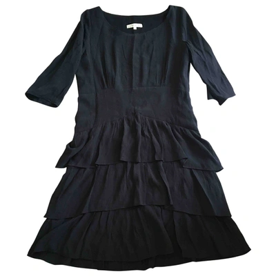 Pre-owned Sandro Mid-length Dress In Black