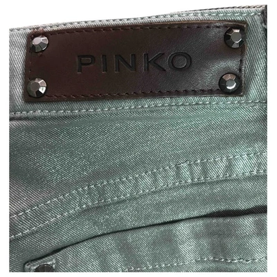 Pre-owned Pinko Straight Jeans In Metallic