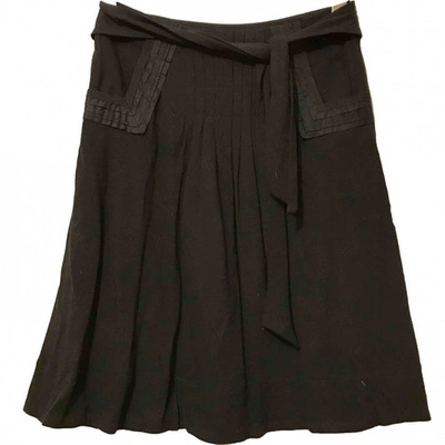 Pre-owned Comptoir Des Cotonniers Wool Mid-length Skirt In Black