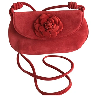 Pre-owned Pretty Ballerinas Red Suede Clutch Bag