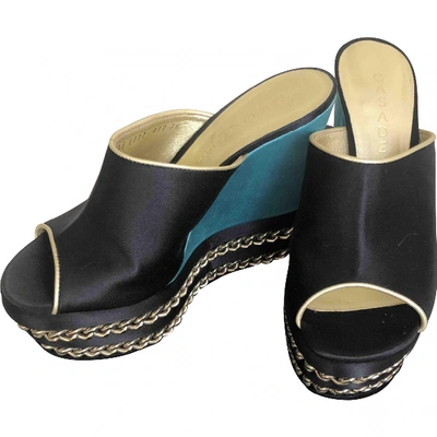 Pre-owned Casadei Mules & Clogs In Black