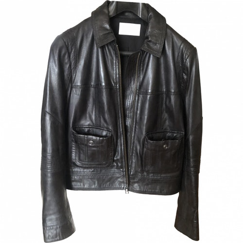 Pre-Owned Zadig & Voltaire Black Leather Jacket | ModeSens