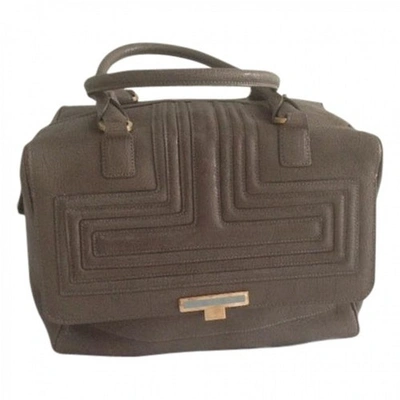 Pre-owned Smythson Grey Leather Handbag