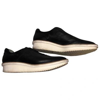 Pre-owned Reed Krakoff Leather Flats In Black