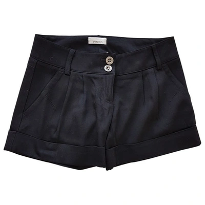 Pre-owned Pinko Wool Shorts In Black