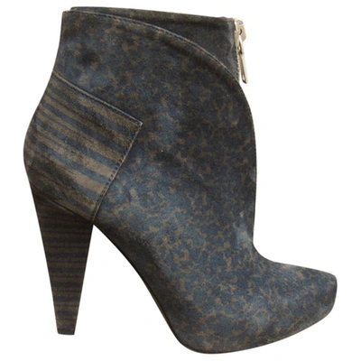 Pre-owned Proenza Schouler Ankle Boots In Grey