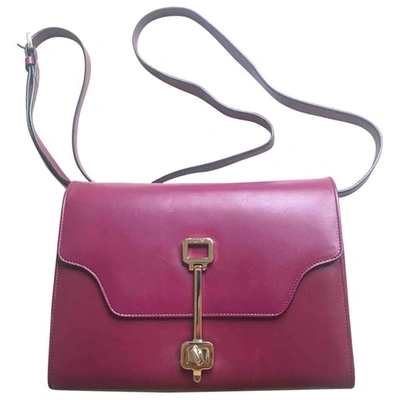 Pre-owned Tod's Leather Bag In Burgundy