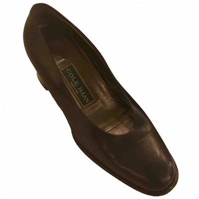 Pre-owned Cole Haan Leather Heels In Brown
