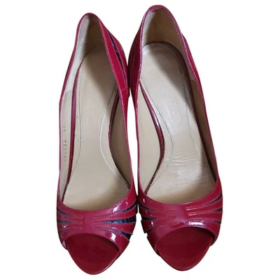 Pre-owned Alexander Mcqueen Patent Leather Heels In Red