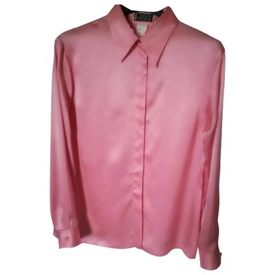 Pre-owned Versace Silk Shirt In Pink