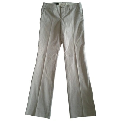 Pre-owned Gucci Beige Cotton Trousers