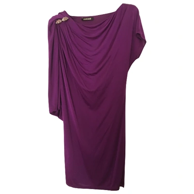 Pre-owned Roberto Cavalli Mid-length Dress In Purple