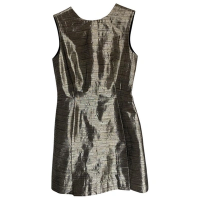 Pre-owned Mcq By Alexander Mcqueen Mini Dress In Silver