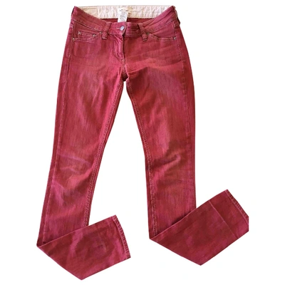 Pre-owned Isabel Marant Straight Jeans In Red