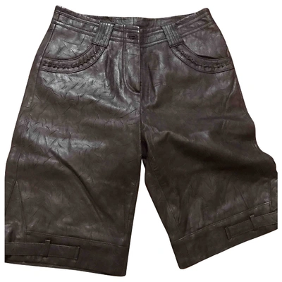 Pre-owned Vera Wang Leather Short Pants In Other