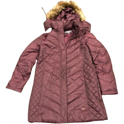 Pre-owned Kenneth Cole Coat In Burgundy