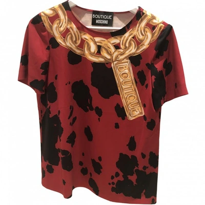 Pre-owned Moschino Red Polyester Top