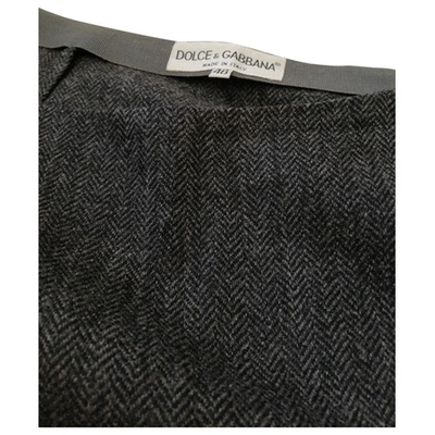 Pre-owned Dolce & Gabbana Wool Mid-length Skirt In Grey