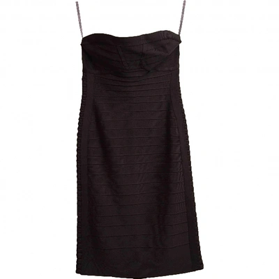 Pre-owned Herve Leger Mid-length Dress In Grey